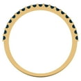 thumbnail image 5 of 0.285 ctw Wedding Band for Women - 18K Yellow Gold Natural London Blue Topaz Stackable Eternity Ring, 5 of 6