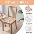 thumbnail image 2 of Beige Cow Heart Pattern Seat Covers for Dining Room Chairs Set Of 4,Stretch Printed Washable Chair Seat Cover with Elastic Ties and Button,Removable Waterproof Couch Cushion Covers, 2 of 6