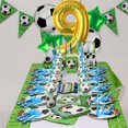 thumbnail image 3 of Kwuz Globos de fútbol 40" Dorado Número 9 Decoración para fiesta, 3 of 7