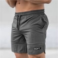 thumbnail image 4 of Men's Fitness Running Pants Summer Black Stretch Breathable Cool Shorts, 4 of 5
