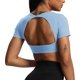 thumbnail image 1 of Aoxjox Tops cortos de manga corta para mujer Clarissa Hollow Back entrenamiento Crop camiseta Top, 1 of 4