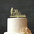 thumbnail image 2 of 30 Fabulous Custom Birthday Cake Topper Personalized Rustic Wooden Cake Topper Cake Decoration 6-7 Inches Wide, 2 of 3