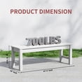 thumbnail image 2 of kaleemen 2-Person Outdoor Bench,Weatherproof Poly Lumber Patio Backless Bench for Yard, Porch and Park, White, 2 of 7