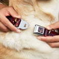 thumbnail image 2 of DC Comics Pet Collar, Dog Collar Metal Seatbelt Buckle, Catwoman Bombshell Pose Diamonds Red Purple Black, 9.5 to 13 Inches 1.0 Inch Wide, 2 of 9