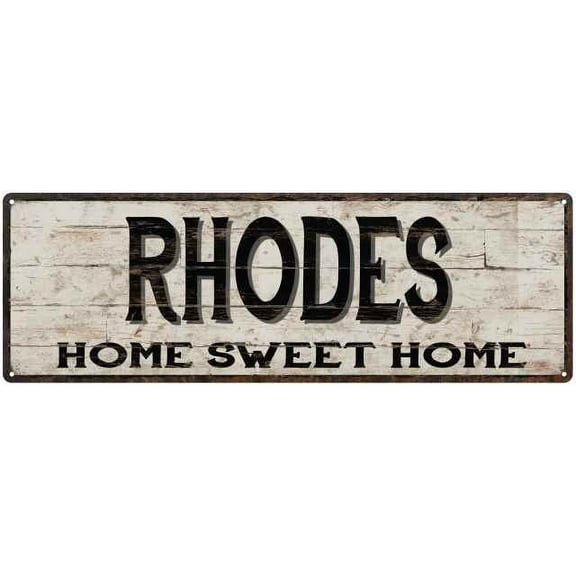 RHODES Rustic Home Sweet Home Sign Gift 6x18 Metal Decor 106180084310