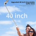 thumbnail image 4 of Trípode para selfies, palo para selfies de 40 pies, monopié para selfies con Bluetooth, control remoto inalámbrico ajustable para iPhone 13/12/11/11 Pro/x/xs/8/7 Plus, Sam, 4 of 5