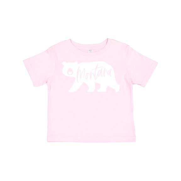 Inktastic Montana White Bear Silhouette Boys or Girls Toddler T-Shirt