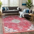 thumbnail image 6 of Beverly Rug Machine Washable Easy Cleaning Indoor Non-Slip Rugs Fuchsia / Cream 6'7"x9', 6 of 9