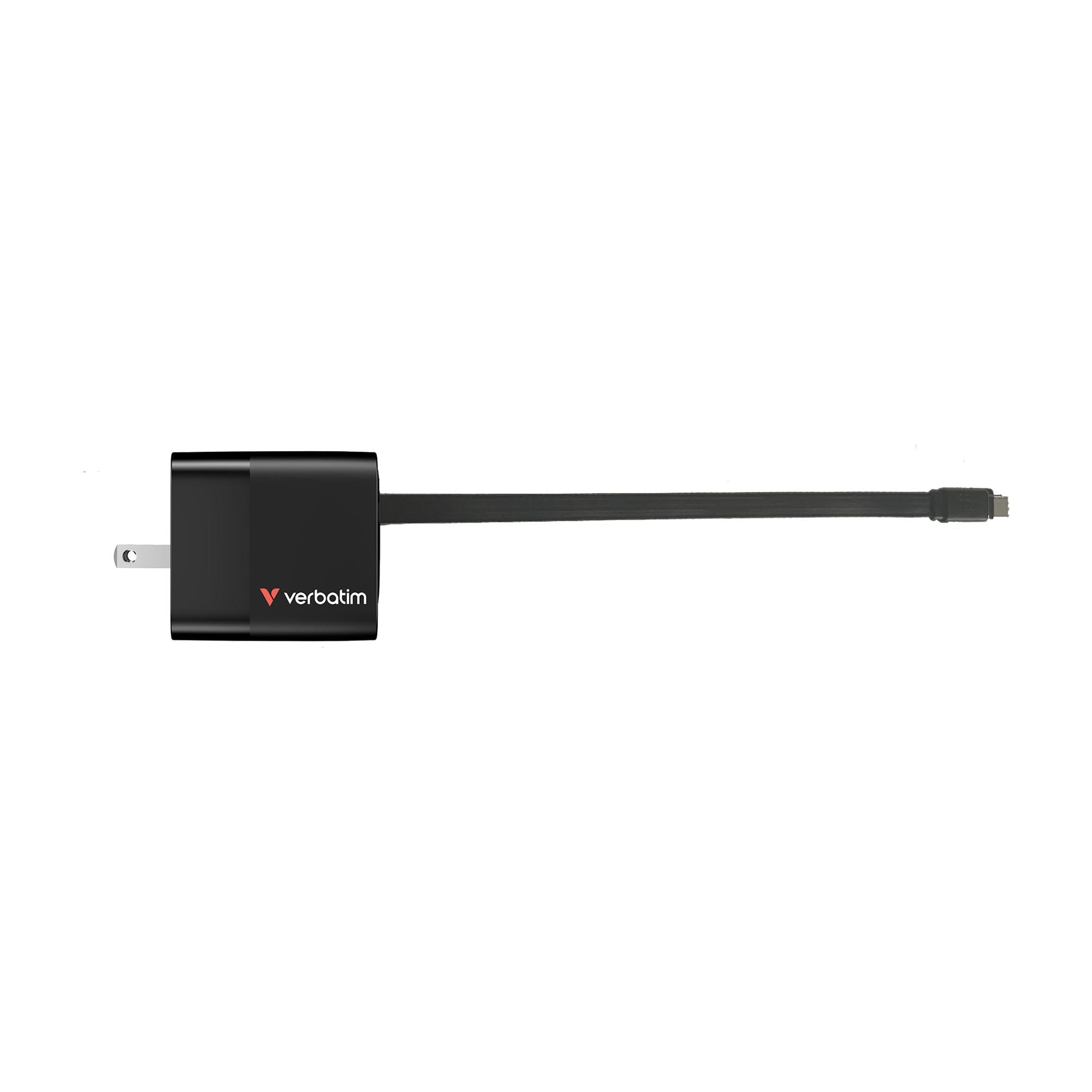 Verbatim GaN Charger 65W Retractable Cable