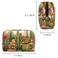 Aesthetic Cactus Flowers Seamless Pattern Women’s Cosmetic Bags, Large