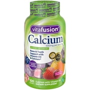 Vitafusion Chewable Calcium Gummy Vitamins, Fruit and Cream Flavored, 100 Count