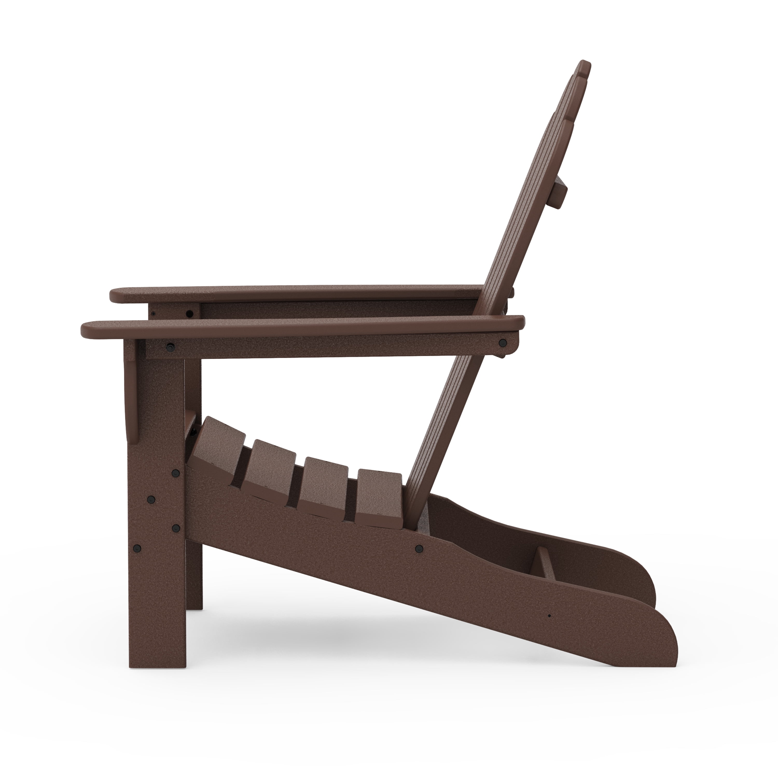 Better Homes & Gardens by POLYWOOD Southlake Outdoor Flowerback Adirondack Chair, All-Weather HDPE, Patio Seat, Mahogany