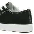 Shirry Women's Canvas Low Top Sneakers, Fashion Walking Shoes, Black