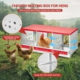 thumbnail image 3 of Chicken Nesting Boxes for Laying Eggs, Metal Chicken Nesting Box with Swing Perch and Roll Out Egg Collection for Chicken Coop, Egg Laying Boxes for Chickens, Hens, Ducks, 3 of 7