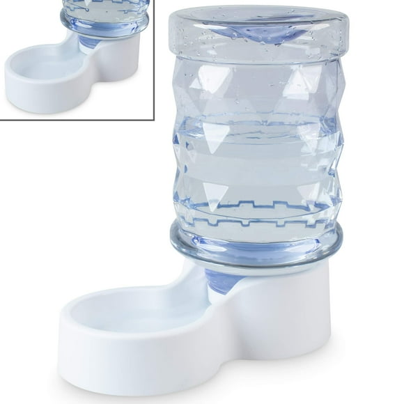 PetFusion H2O Gravity Pet Water Dispenser. Durable 2.5 Gallon Water Feeder. Automatic Water Station for Cats & Small, Medium, Large Dogs, Transp