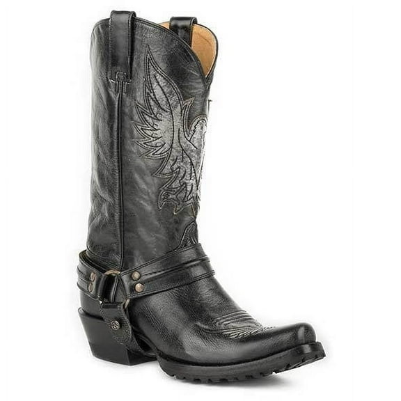 Men’s Roper  Moto Eagle Lug Boots Handcrafted Black