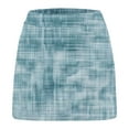 thumbnail image 3 of DAETIROS Girls Athletic Skort for Play & School, Light Blue Plaid Skort with Elastic Waist & Built-In Shorts, Soft Stretch Casual Skirt Kids 4-13 Years,Size 5 T, 3 of 6