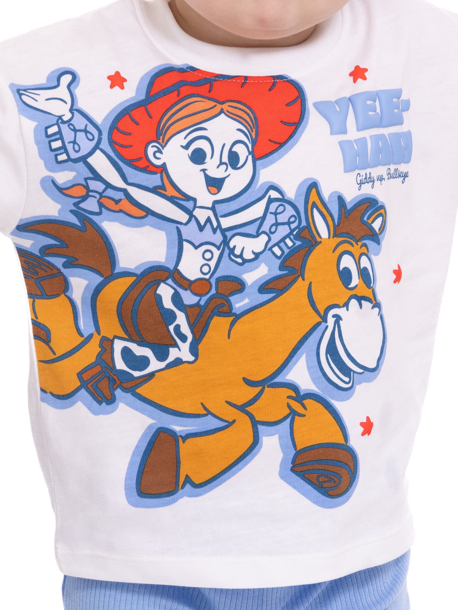 Toy Story Baby Girls Short Sleeve Graphic Tee and Matching Bike Shorts Set, 2-Piece, Sizes 0/3M-24M