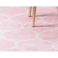 thumbnail image 5 of Unique Loom 3151545 6 x 6 ft. Rounded Trellis Frieze Square Rug, Pink, 5 of 5
