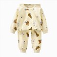 thumbnail image 5 of NOLDARES Boys Cotton Sleepwear Dinosaur Long Sleeve 2 Piece Set Toddler Kids Pjs Soft Comfortable Sleepwear for Boys,Coffee,7-8 Y, 5 of 5