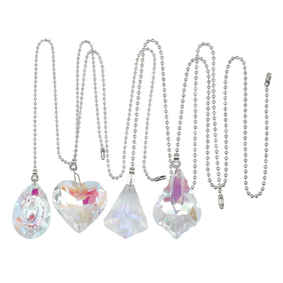 OUNONA  4 Pcs Modern Ceiling Light Chandelier Lights Crystal Fan Zipper