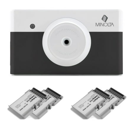 Minolta MNCP10 instapix Instant Print Camera (Charcoal) with 40-Print