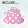 thumbnail image 3 of Xecao Pink And White Polka Dot Print Men and Women Night Reflective Hat Runner Cap Visor Bucket Hat Boonie Cap, 3 of 6