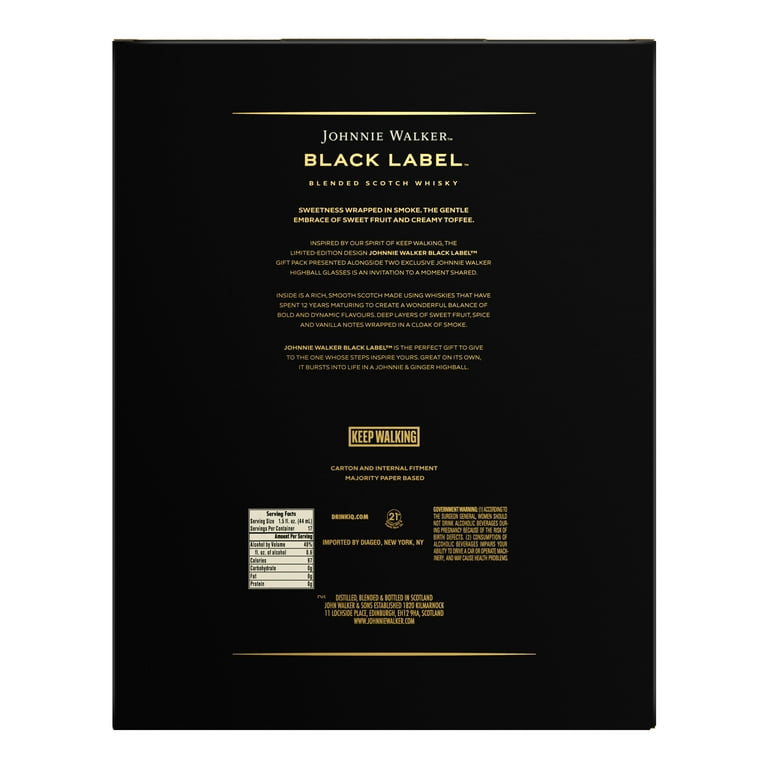 Johnnie Walker Black Label Blended Scotch Whisky, 750 mL Johnnie Walker Black Label Blended Scotch Whisky, 750 mL