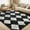 Black, variant on 9x12 Area Rug Trellis Rugs for Living Room,Washable Modern Trellis Carpet for Bedroom, Non Slip Low Pile Carpet for Home Office Decor