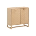 thumbnail image 6 of Nathan James Enloe Scandinavian Accent Cabinet, Living Room Storage Cabinet for Kitchen or Modern Sideboard Buffet with Herringbone Design, Raw Oak, 6 of 6