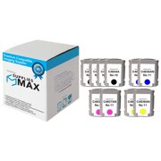 SuppliesMAX Remanufactured Replacement for HP Business Inkjet 1000/1100/1200/2200/2300/2600/2800/DJ-100/OfficeJet 9100/9130 Inkjet Combo Pack (4-BK/2-C/M/Y) (NO. 10/NO. 11) (C4834B2CMY)