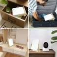 thumbnail image 3 of Home Tabletop Mirror Bathroom Bedroom Swivel Makeup Mirror with Wood Stand, 3 of 5