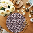 thumbnail image 2 of Round Placemats Pink Flower 15 inch Set of 4 Table Mats for Dining Table Modern Abstract Art Heat Resistant Non-Slip Kitchen & Home Decorative Place Mat Set, 2 of 8