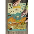 thumbnail image 3 of Utah, Where Adventure Begins, Mountain Geometric (19x27 inches, Premium 500 Piece Jigsaw Puzzle for Adults and Family, Made in USA), 3 of 4