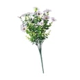 thumbnail image 3 of Ramo de flores violetas artificiales, planta falsa para jardín de casa con tallos verdes Blanco, 3 of 9