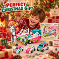 thumbnail image 7 of LOMYOLO 3-in-1 Collision Transforming Car Toys, 3 Magnetic Race Cars Combine into Santa Reindeer Sleigh with Lights and Music, Christmas Gift for Kids Ages 3-6, 7 of 7