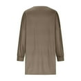 thumbnail image 5 of Long Tops for Women with Pockets Lightweight Sweatshirts Loose Crewneck Long Sleeve Tunic Tops for Leggings (XL, Brown), 5 of 6