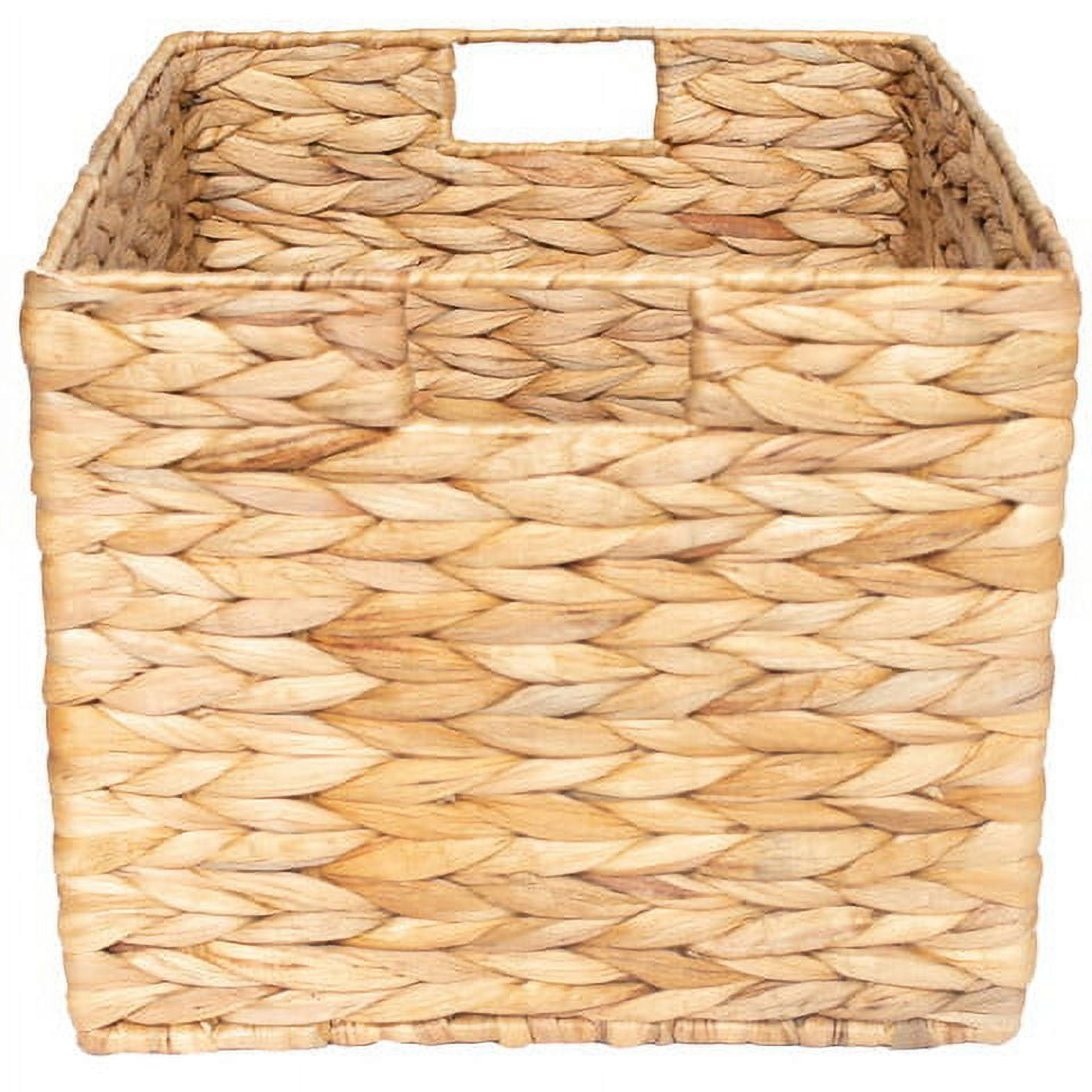 Better Homes & Gardens Natural Water Hyacinth Crate, Set of 2, Large
