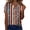 Deep Red, variant on Women's Patriotic Star Print 250th Anniversary USA Shirt V-Neck Button Short Sleeve T-Shirts