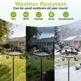 thumbnail image 4 of Lockways Retro Bird Bath for Outside, 32.6"  Weather-Resistant bird bath with 5 Prongs Base, Bird Baths and Feeder with Lotus Leaf Shaped Tray, Antique Bronze, 4 of 7