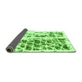 thumbnail image 2 of Ahgly Company Indoor Round Abstract Green Modern Area Rugs, 4' Round, 2 of 4