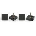 thumbnail image 4 of 3 Pairs TPU Kitten Heel Tips Shoes Replacement Tap for Women High Heels, 2.4mm Pin, 16mm Square Heel Caps, Black, 4 of 6