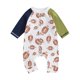 thumbnail image 1 of Gibobby Mameluco niño Primavera otoño bebé traje bebé moda Rugby impresión colores ropa de manga larga ropa para escalar al libre(Blanco, 6-12 Meses), 1 of 5