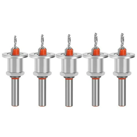 

5Pc 8Mm HSS- Countersink Woodworking Router Bit Set Milling Cutter Screw Extractor Demolition