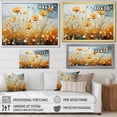 thumbnail image 4 of Designart "Yellow Blue Buttercups Pastel Glow Collage I" Floral Floater Framed Wall Art Living Room, 4 of 7