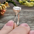 thumbnail image 2 of 1.00 carat Classic Oval Moissanite Diamond Solitaire Engagement Ring on 10k Rose Gold, 2 of 6