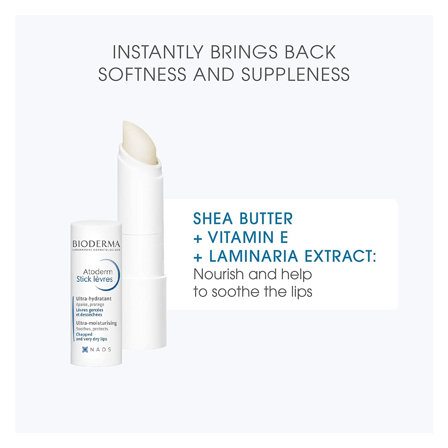 Bioderma - Lip Stick - Atoderm - Hydrating, Soothing and Renewing - Lip Conditioner for Dry Lips