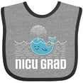 thumbnail image 3 of Inktastic Nicu Grad Baby Whale Boys or Girls Baby Bib, 3 of 4