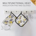 thumbnail image 4 of Yayeee Oven Mitts and Pot Holder Set of 4 Heat Resistant Kitchen Gloves Baking Hot Pad, Trucks Pattern, 4 of 5
