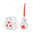 thumbnail image 2 of Tarro de comedero para pájaros ANGGREK de Plástico Boca Ancha sellado Floral rojo 2 Piezas, 2 of 8
